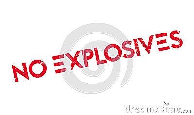 No Explosives rubber stamp Vector Illustration