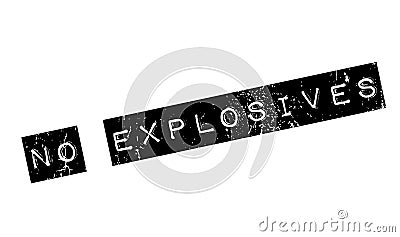 No Explosives rubber stamp Vector Illustration