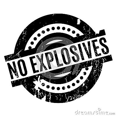 No Explosives rubber stamp Vector Illustration