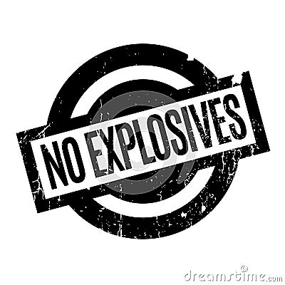 No Explosives rubber stamp Vector Illustration