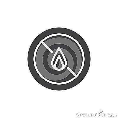 No expose flammable liquids icon vector Vector Illustration
