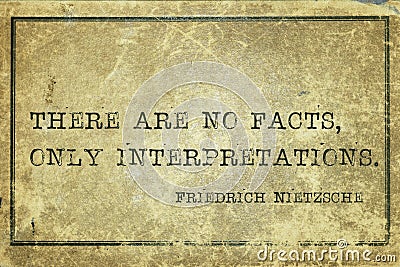 No facts Nietzsche Editorial Stock Photo