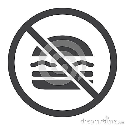 No fastfood glyph icon, fitness and sport, Vector Illustration