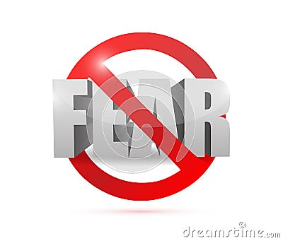 No fear concept sign illustration design Cartoon Illustration