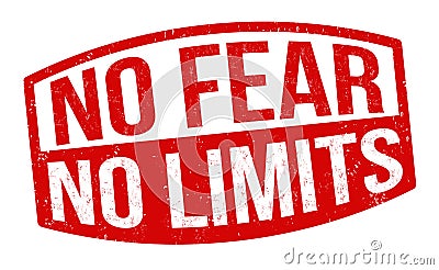 No fear no limits grunge rubber stamp Vector Illustration