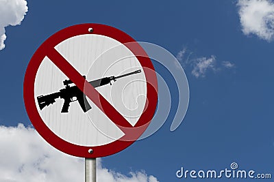 No Firearms Allowed Sign Stock Photo