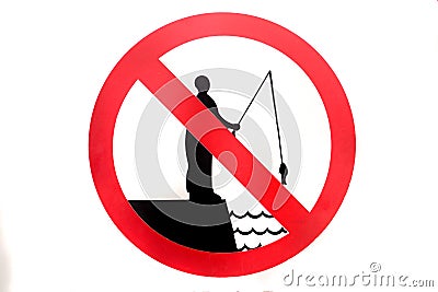 No fishing sign Stock Photo