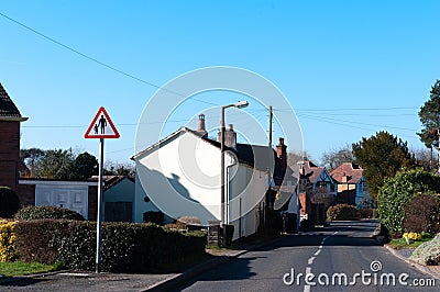 No footway pedestrians warning sign Stock Photo