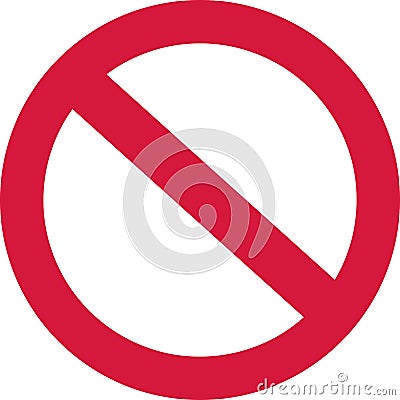 No forbidden sign Vector Illustration