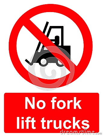 No fork-lift trucks Stock Photo