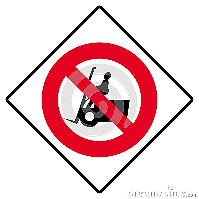 No forklift truck sign Stock Photo