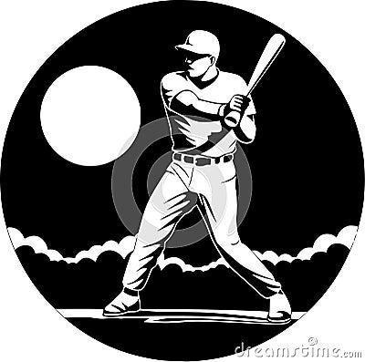 Baseball - minimalist and simple silhouette - vector illustration Vector Illustration