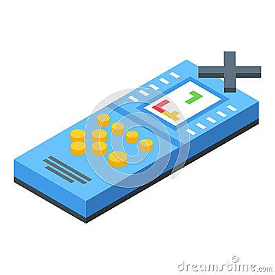 No gaming consoles icon isometric vector. Parental control Stock Photo