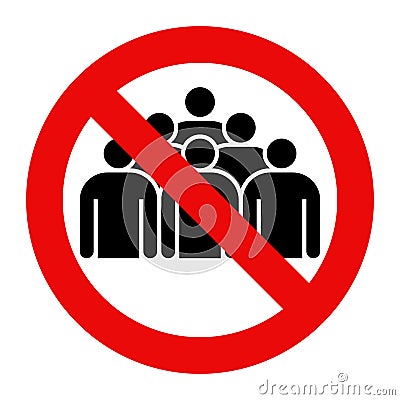 No group sign Vector Illustration