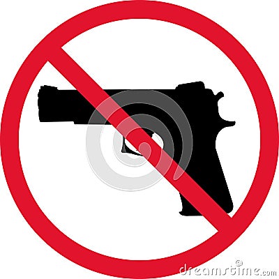 No gun Vector Illustration