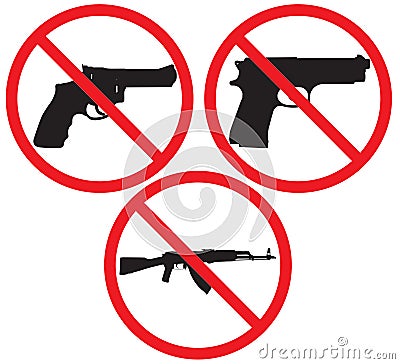 No gun sign Vector Illustration