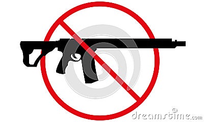 No guns allowed sign No weapon allowed symbol Vector Illustration