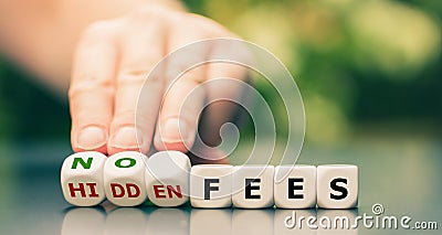 No hidden fees concept. Stock Photo