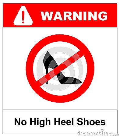 No high heel shoes sign on white background. vector illustration Vector Illustration