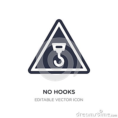 no hooks icon on white background. Simple element illustration from Signaling concept Vector Illustration