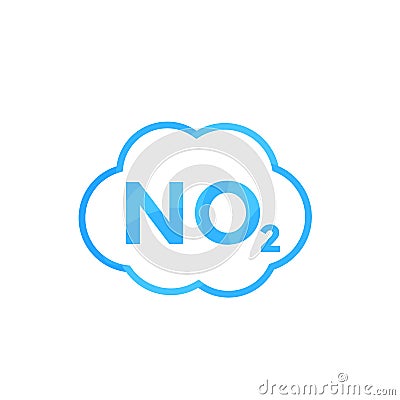 NO2 icon, nitrogen dioxide Vector Illustration