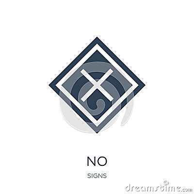 no icon in trendy design style. no icon isolated on white background. no vector icon simple and modern flat symbol for web site, Vector Illustration