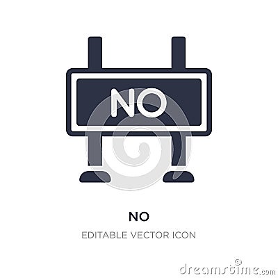 no icon on white background. Simple element illustration from Signs concept Vector Illustration