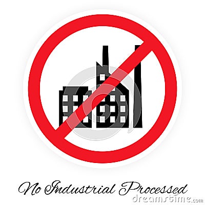 No industrial processed pictogram Vector Illustration