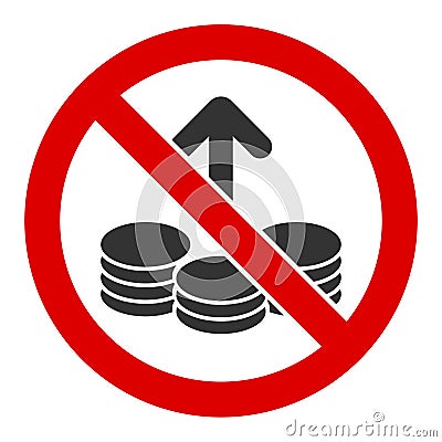 Flat Raster No Investing Icon Stock Photo