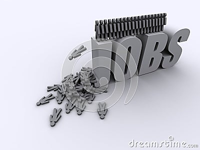 No jobs unemployment scrapheap Stock Photo