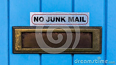 No Junk Mail Stock Photo