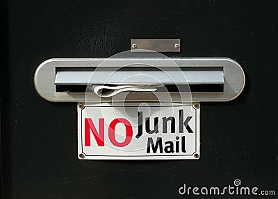 No junk mail with newspaper Stock Photo