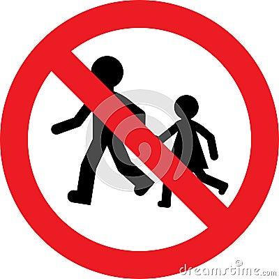 No kids play sign Stock Photo