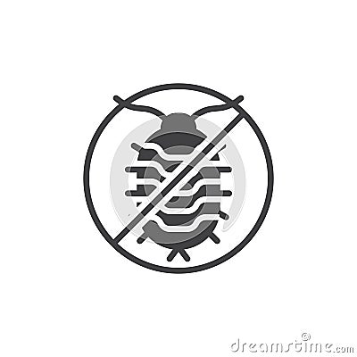 No larva pests vector icon Vector Illustration