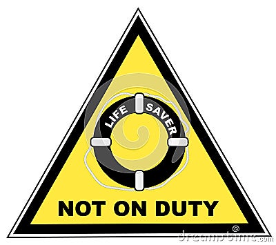 No lifeguard on duty Vector Illustration