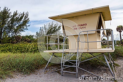 No Lifeguard on Duty Stock Photo