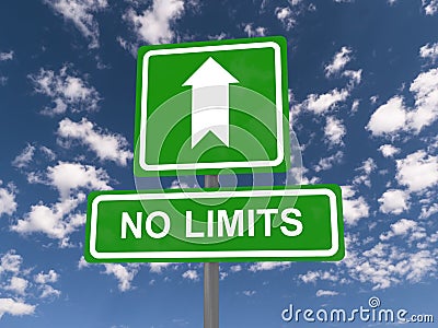 No limits sign Stock Photo