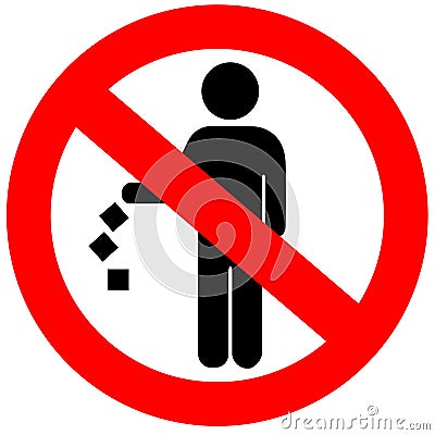 No littering sign Stock Photo