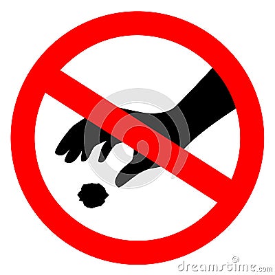 No littering vector sign Vector Illustration