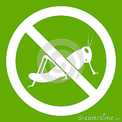 No locust sign icon green Vector Illustration