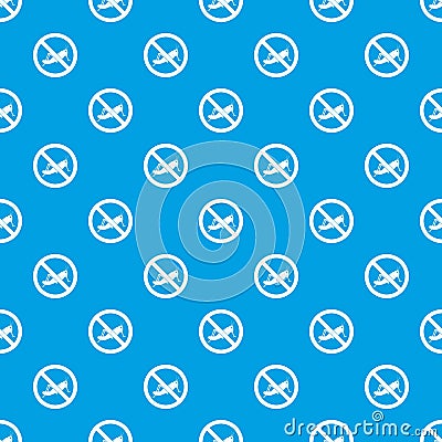 No locust sign pattern seamless blue Vector Illustration