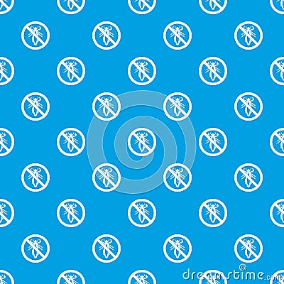 No louse sign pattern seamless blue Vector Illustration