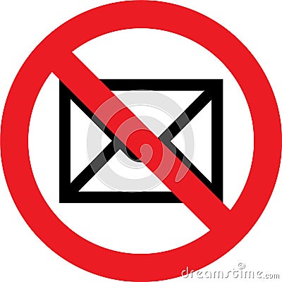 No mail sign Stock Photo