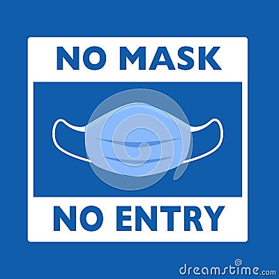 No mask no entry Vector Illustration