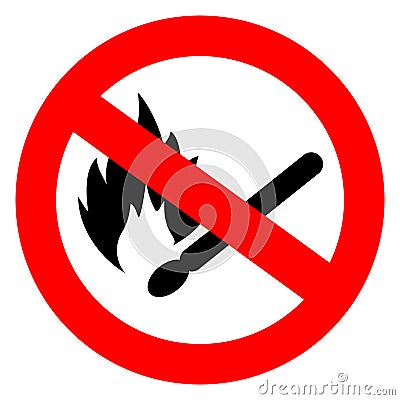 No match fire vector sign Vector Illustration