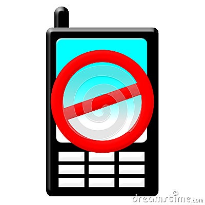 No mobil phone Stock Photo