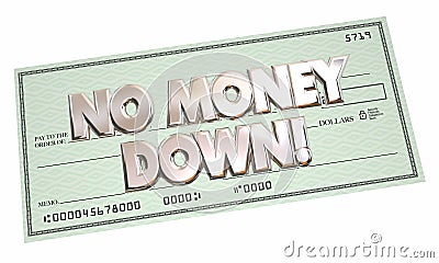 No Money Down Payment Financing Borrow Cash Money Stock Photo