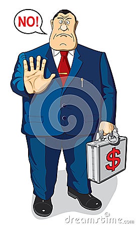 No money. The money will not give Vector Illustration