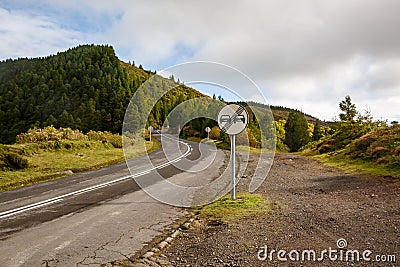 No more overtake restrictions road sign outdoors as safe driving concept Stock Photo