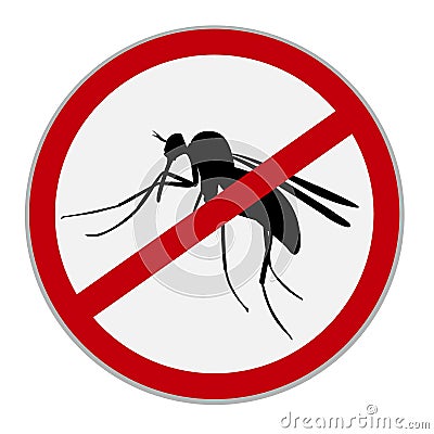 No mosquitoes sign, vector illustration Vector Illustration